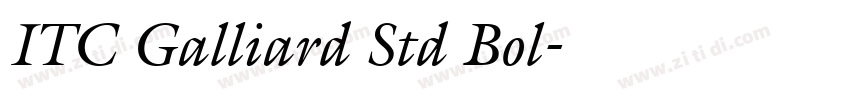 ITC Galliard Std Bol字体转换
